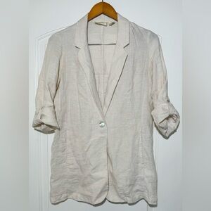 Christian Siriano Linen Blazer Small